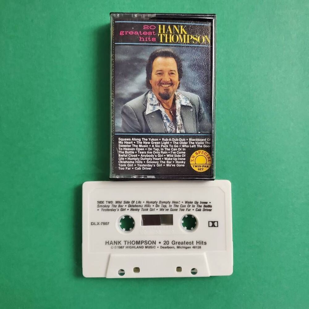 Hank Thompson 20 Greatest Hits Cassette 1987 Highland